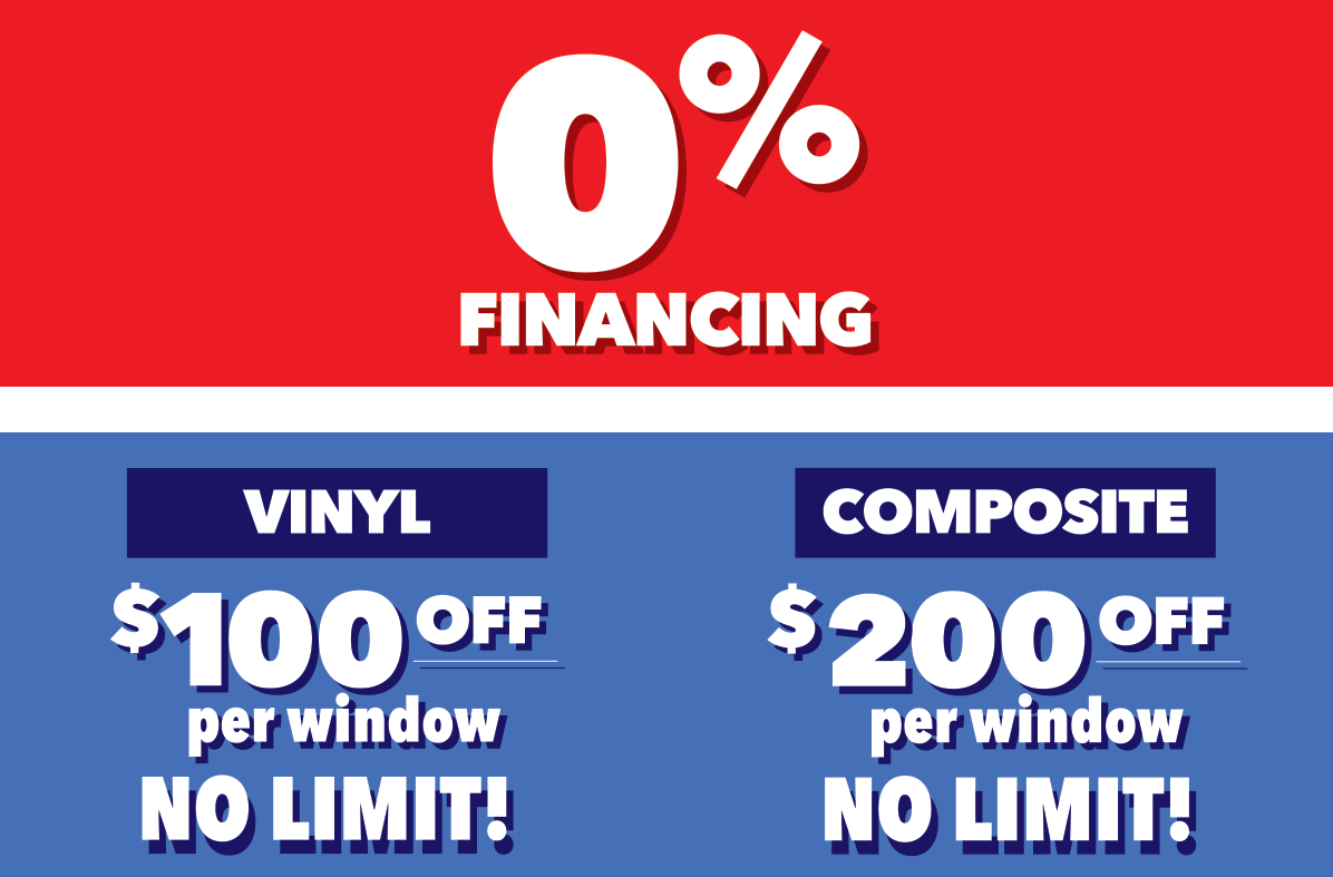 0% Financing Available at Window Depot!