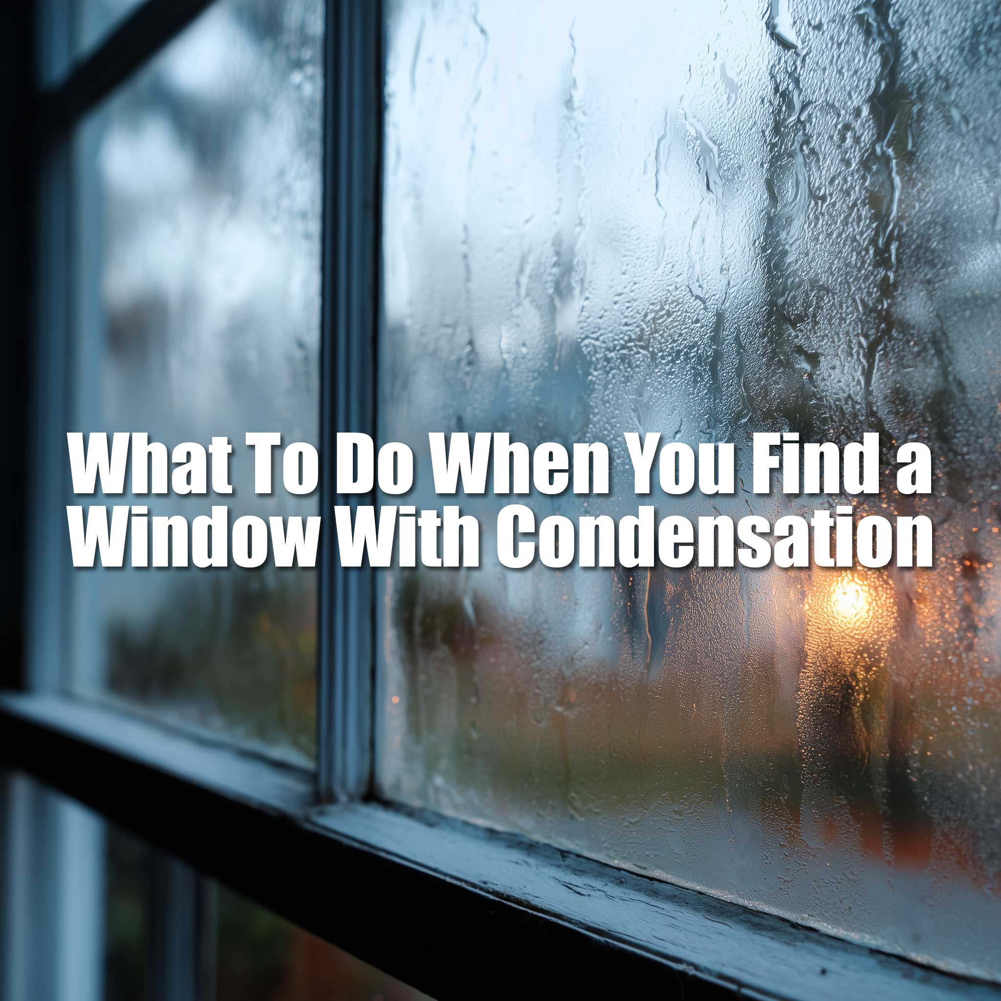 What To Do When You Find A Window With Condensation In Louisville Kentucky.